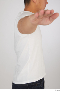 Yoshinaga Kuri casual dressed upper body white t shirt 0007.jpg